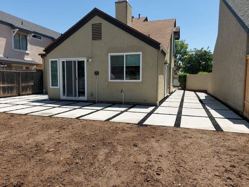 Backyard Transformation with Concrete Steppers