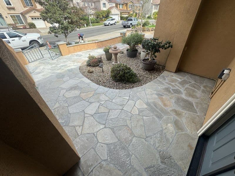 Gallery photos for Stunning Flagstone Walkway and Patio Upgrade: Image #2